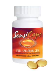Sensi Caps CBD 25:1 CBD Softgels – High CBD, Low THC for Daily Balance and Calm
