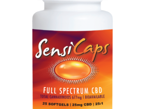 Sensi Caps CBD 25:1 CBD Softgels – High CBD, Low THC for Daily Balance and Calm
